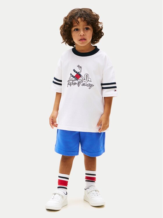 Tommy Hilfiger Комплект тишърт и панталонки Wavy Flag KB0KB10410 Regular Fit
