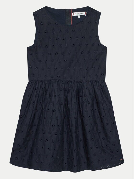 Tommy Hilfiger Лятна рокля Anglaise KG0KG07931 D Regular Fit