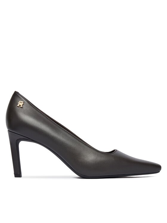 Tommy Hilfiger Обувки на ток Th Logo Lth Pump Slanted Hl FW0FW09008