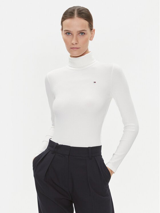 Tommy Hilfiger Поло 5x2 WW0WW39826 Екрю Slim Fit