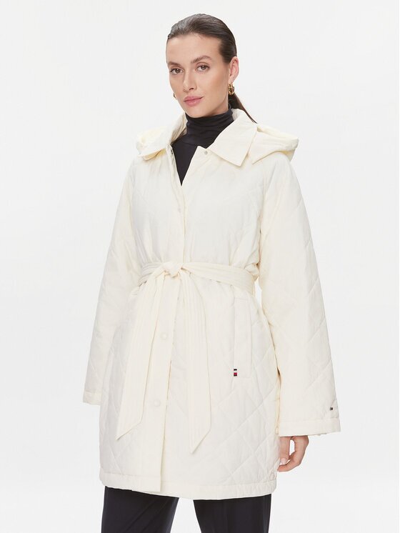 Tommy Hilfiger Преходно яке WW0WW40469 Екрю Relaxed Fit