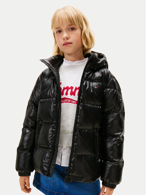 Tommy Hilfiger Пухено яке Essential KG0KG08758 D Черен Regular Fit