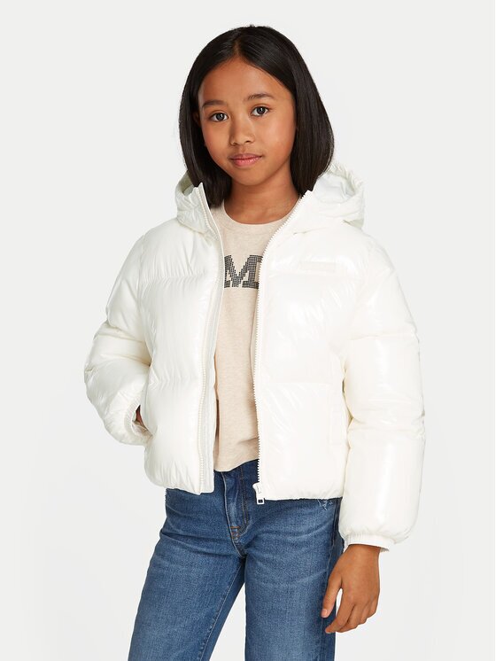 Tommy Hilfiger Пухено яке New York KG0KG08496 Екрю Regular Fit