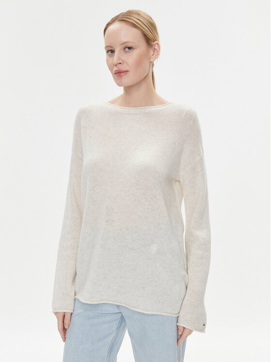 Tommy Hilfiger Пуловер WW0WW39890 Екрю Relaxed Fit