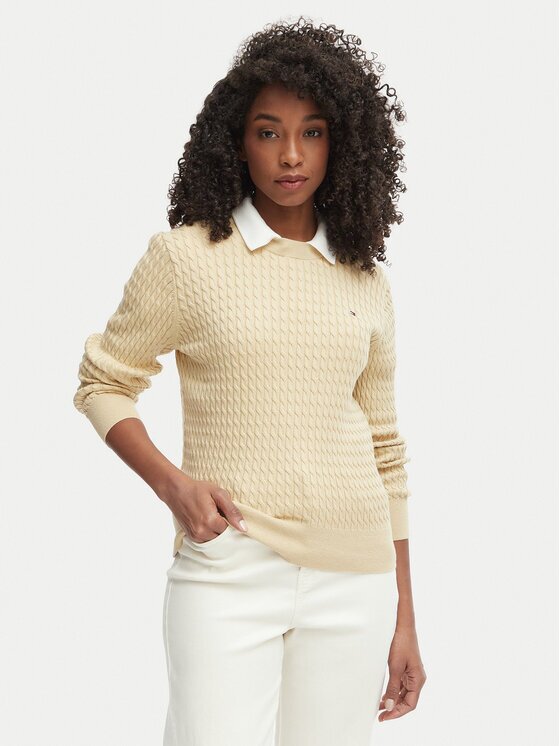 Tommy Hilfiger Пуловер WW0WW44993 Светлосиньо Regular Fit