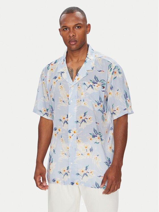 Tommy Hilfiger Риза Bowling UM0UM03227 Светлосиньо Regular Fit