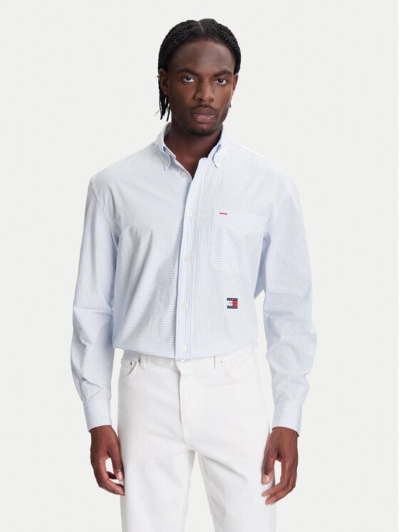 Tommy Hilfiger Риза F1 Movie Bengal MW0MW41382 Светлосиньо Regular Fit