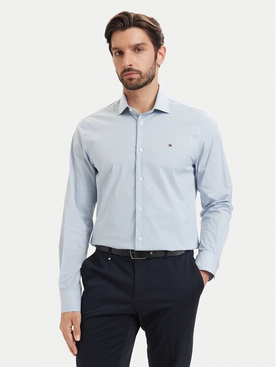 Tommy Hilfiger Риза Gingham MW0MW42931 Regular Fit