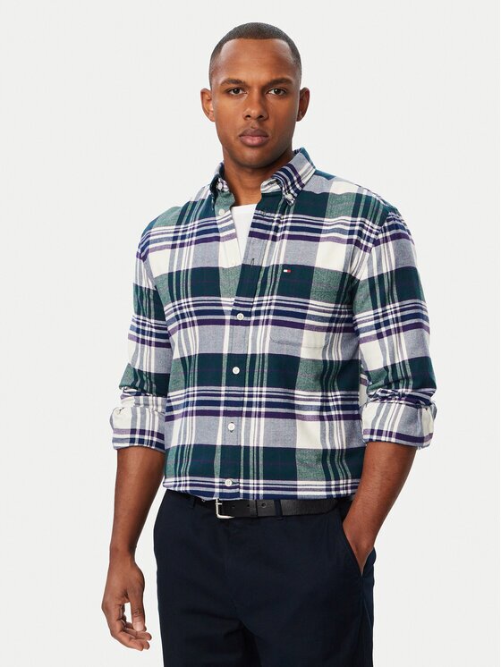 Tommy Hilfiger Риза Hero Flannel MW0MW44592 Regular Fit