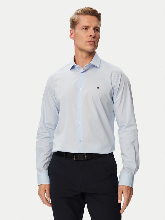Tommy Hilfiger Риза Cl Solid MW0MW43749 Regular Fit