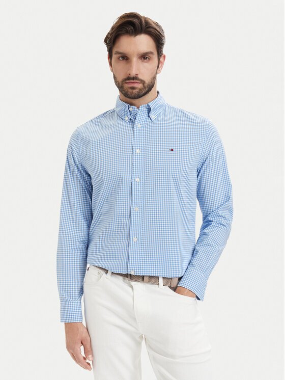 Tommy Hilfiger Риза Gingham MW0MW43319 Regular Fit