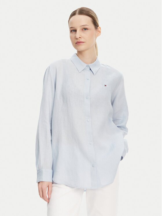 Tommy Hilfiger Риза WW0WW44679 Светлосиньо Regular Fit