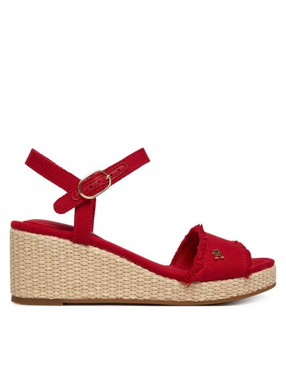Tommy Hilfiger Сандали Mid Woven Wedge Espad Fringe FW0FW09470