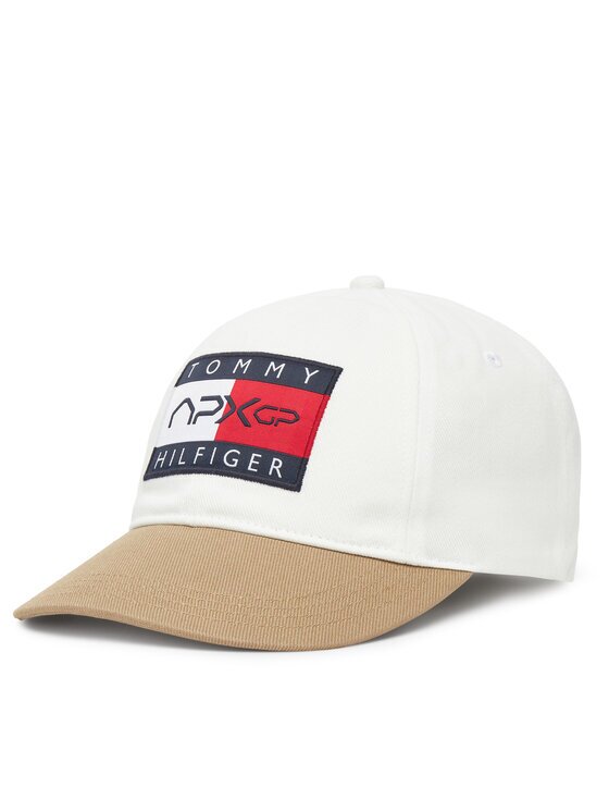Tommy Hilfiger Шапка с козирка F1 Movie AM0AM13966 Бял