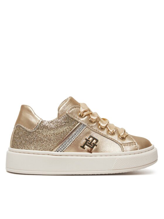 Tommy Hilfiger Сникърси Sneaker Bassa Allacciata T1A9-33932-0829 S Златист