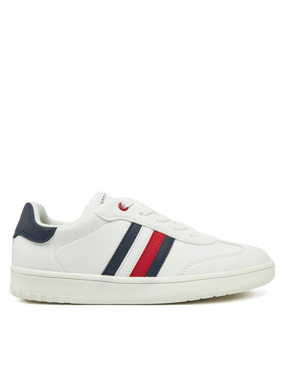 Tommy Hilfiger Сникърси Stripe Low Cut Lace-Up Sneaker T3X9-33850-1355 S Бял
