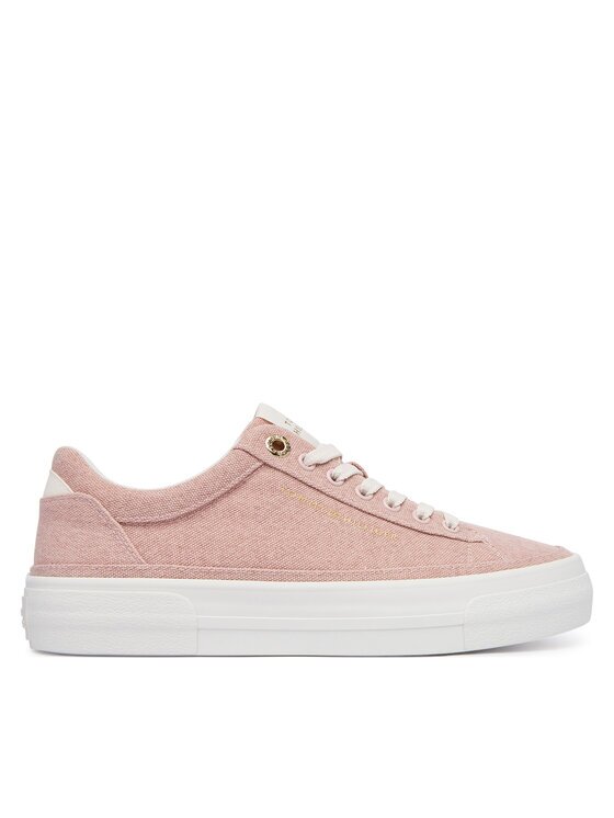 Tommy Hilfiger Сникърси Th Foxing Platform Washed Canvas FW0FW09172 Светлосиньо