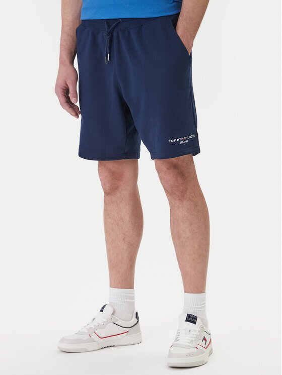 Tommy Hilfiger Спортни шорти Logo MW0MW43068 Светлосиньо Regular Fit