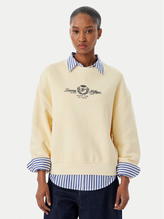 Tommy Hilfiger Суитшърт Crest Embroidery WW0WW48733 Relaxed Fit