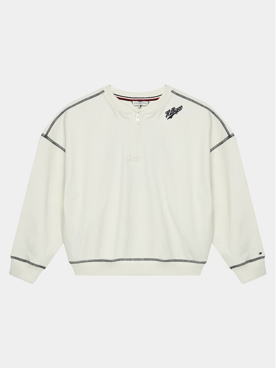 Tommy Hilfiger Суитшърт Hilfiger Script 85 Sweatshirt KG0KG07719 Екрю Regular Fit
