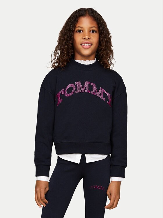 Tommy Hilfiger Суитшърт KG0KG08187 Тъмносин Regular Fit