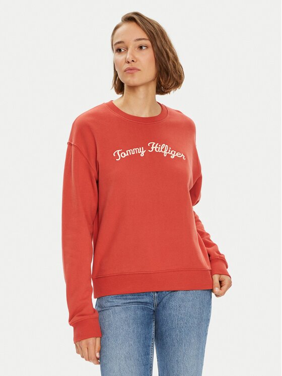 Tommy Hilfiger Суитшърт Modern Script WW0WW42615 Светлосиньо Regular Fit