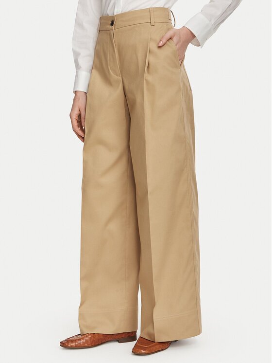 Tommy Hilfiger Текстилни панталони Dressing WW0WW50135 Wide Leg
