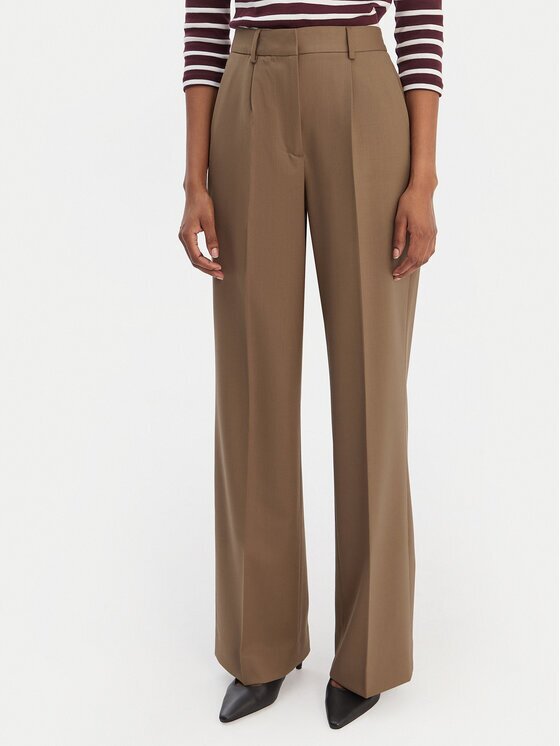 Tommy Hilfiger Текстилни панталони Timeless WW0WW48801 Wide Leg
