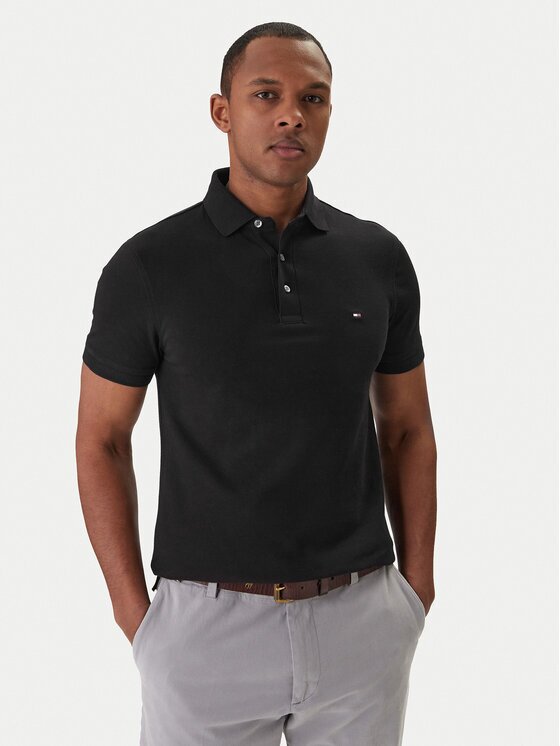 Tommy Hilfiger Тениска с яка и копчета 1985 MW0MW17771 Slim Fit