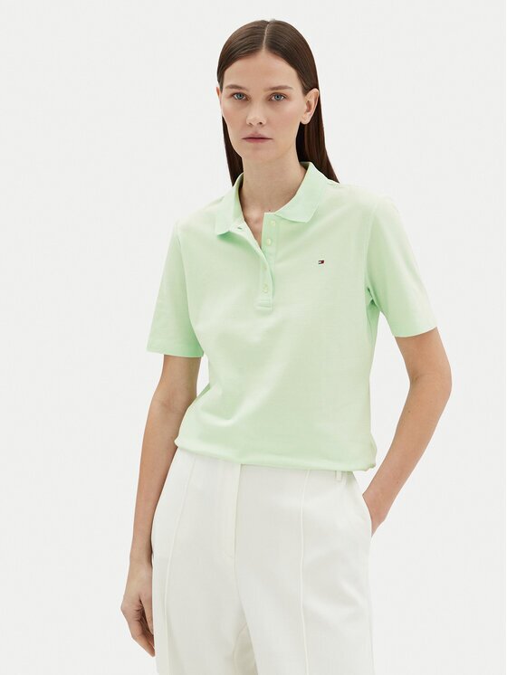 Tommy Hilfiger Тениска с яка и копчета 1985 WW0WW43224 Regular Fit