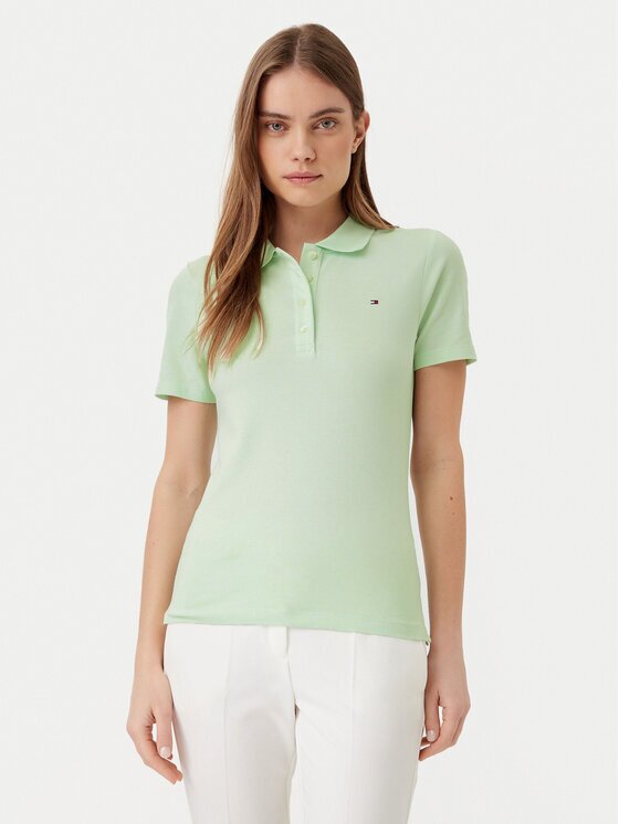 Tommy Hilfiger Тениска с яка и копчета 1985 WW0WW43225 Slim Fit
