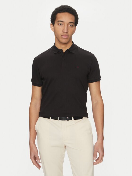 Tommy Hilfiger Тениска с яка и копчета Essential MW0MW35585 Regular Fit