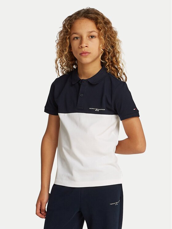 Tommy Hilfiger Тениска с яка и копчета KB0KB09527 Regular Fit