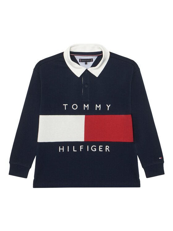 Tommy Hilfiger Тениска с яка и копчета KB0KB10354 Regular Fit