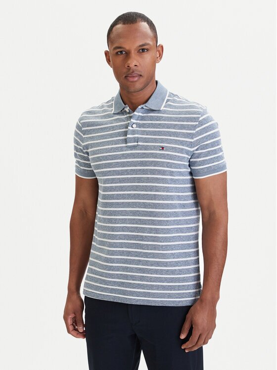 Tommy Hilfiger Тениска с яка и копчета MW0MW33140 Regular Fit