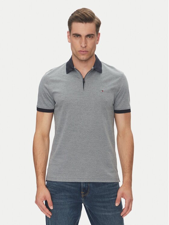 Tommy Hilfiger Тениска с яка и копчета MW0MW38492 Regular Fit