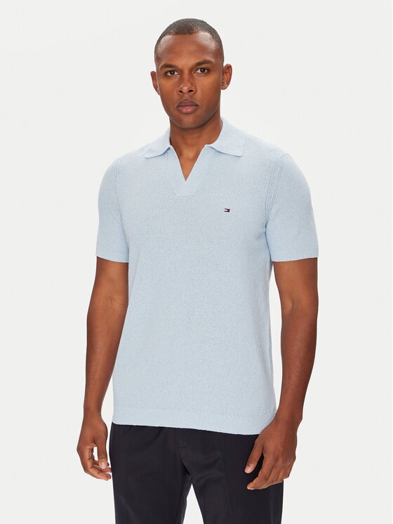 Tommy Hilfiger Тениска с яка и копчета MW0MW39531 Regular Fit
