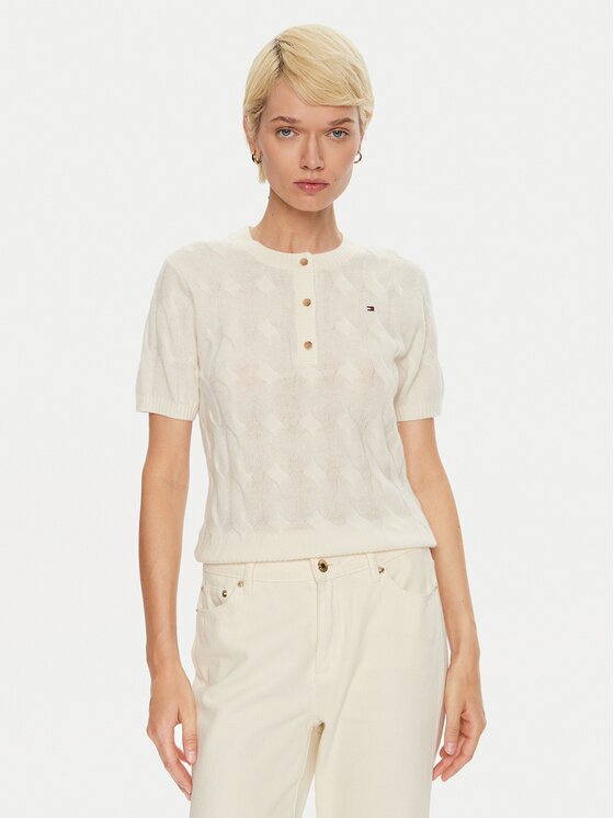 Tommy Hilfiger Тениска с яка и копчета WW0WW43504 Regular Fit