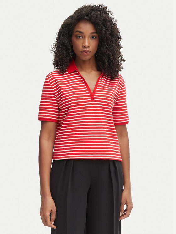 Tommy Hilfiger Тениска с яка и копчета WW0WW48720 Relaxed Fit