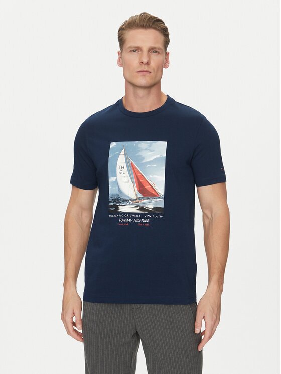 Tommy Hilfiger Тишърт Color Photo Print MW0MW38615 Regular Fit