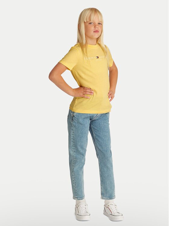 Tommy Hilfiger Тишърт Essential KS0KS00397 D Жълт Regular Fit