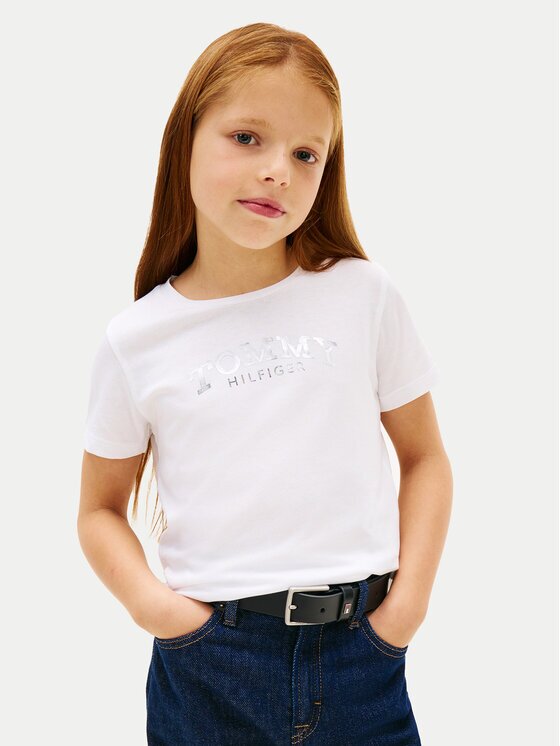 Tommy Hilfiger Тишърт Foil KG0KG08974 D Бял Regular Fit