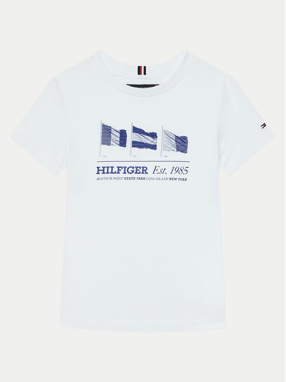 Tommy Hilfiger Тишърт KB0KB09350 S Бял Regular Fit