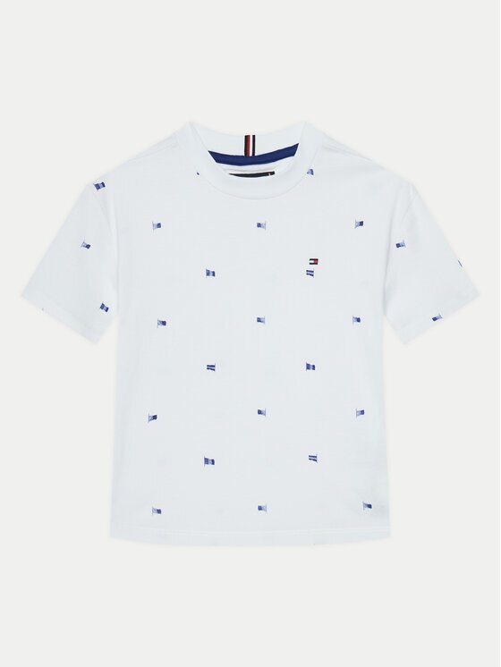 Tommy Hilfiger Тишърт KB0KB09353 S Бял Regular Fit