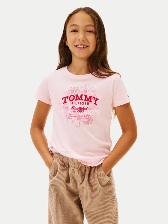 Tommy Hilfiger Тишърт KG0KG09257 D Розов Regular Fit