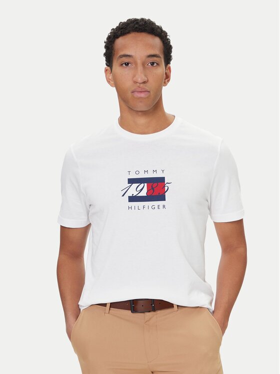 Tommy Hilfiger Тишърт Linear Flag MW0MW41338 Regular Fit