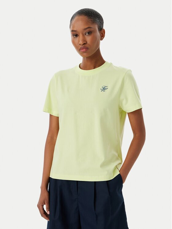 Tommy Hilfiger Тишърт WW0WW48699 Екрю Regular Fit