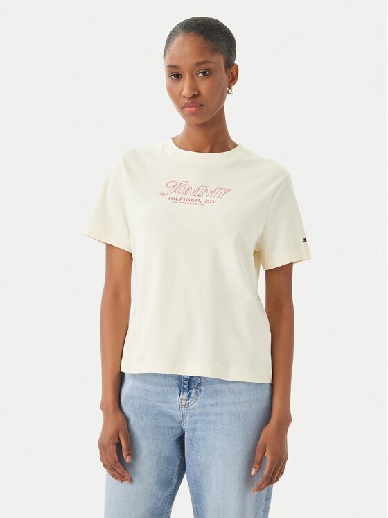 Tommy Hilfiger Тишърт Logo Interlock WW0WW48707 Regular Fit