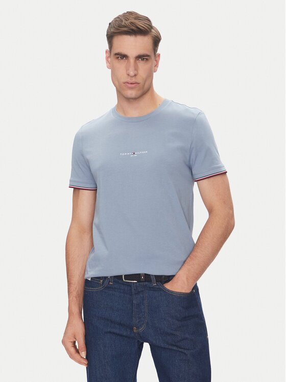 Tommy Hilfiger Тишърт Logo MW0MW32584 Светлосиньо Regular Fit