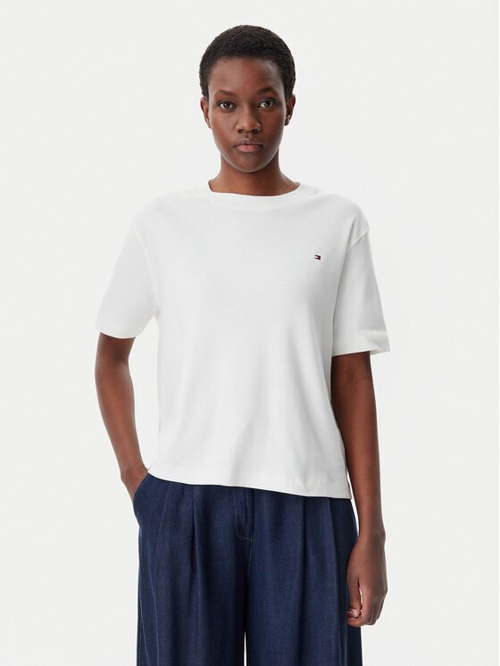 Tommy Hilfiger Тишърт Modern Cody WW0WW46158 Екрю Relaxed Fit